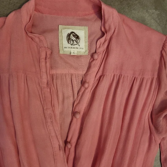 Chasing Unicorns Ombre Dreams Silk Maxi Dress Rose Pink & Red - Picture 6 of 8